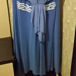 Платье большого размера сине-голубое