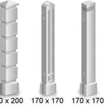 Бетонные столбы для забора без фундамента Забор с имитацией фундамента