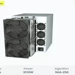 Bitmain Antminer S21 Pro 234Th SHA256 BTC Asic Miner $500USDT