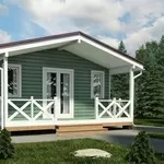 Каркасный дачный дом 6х6