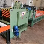 Многопильная линия для раскроя с центрирующим столом и выгрузкой досок