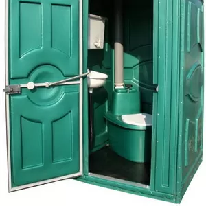 Биотуалет торфяной , мобильная туалетная кабина с торфяным биотуалетом