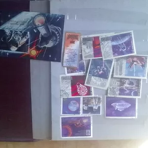 коллекция марок про космос 350 шт.
