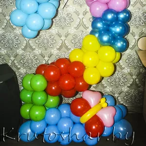 Цифры из воздушных шаров,  на день рождения циферки и фигуры