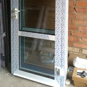 Двери наружные из Алюминиевого профиля с термо-мостом (тёплая),  размер