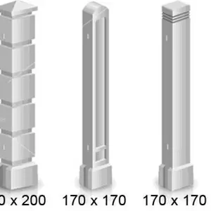 Бетонные столбы для забора без фундамента Забор с имитацией фундамента