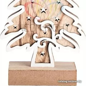 Деревянная фигурка с подсветкой Елочка 11, 5-5-19 см