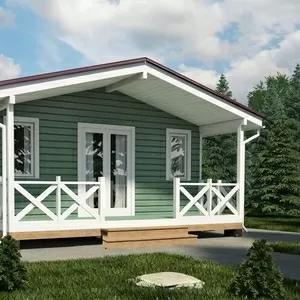 Каркасный дачный дом 6х6