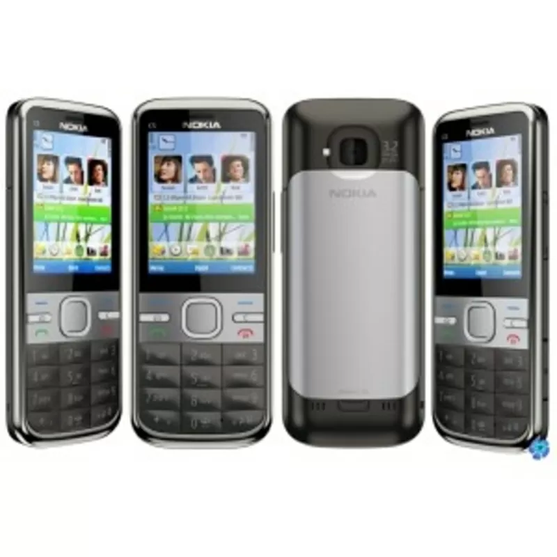 Nokia С5. 2 SIM,  FM,  MP3/MP4-плеер,  Цветное TV 2