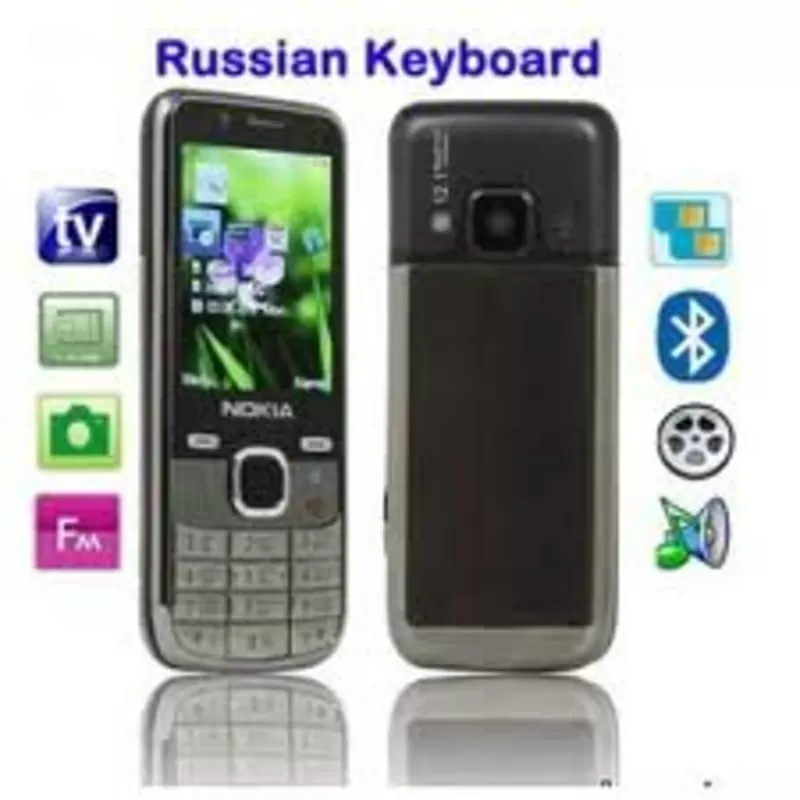 РАСПРОДАЖА!!! Nokia 6800. 2 SIM,  FM,  MP3/MP4-плеер,  Цветное TV, WAP,  Bl 2