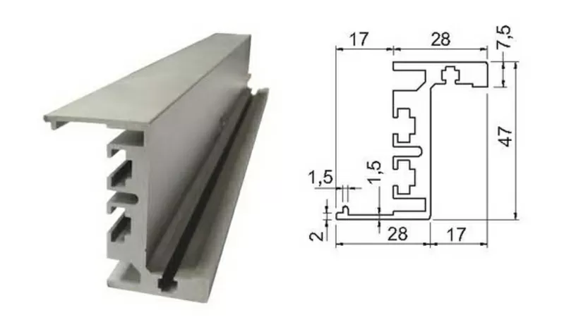 Алюминиевая дверная коробка для цельно стеклянной двери Dorma 3