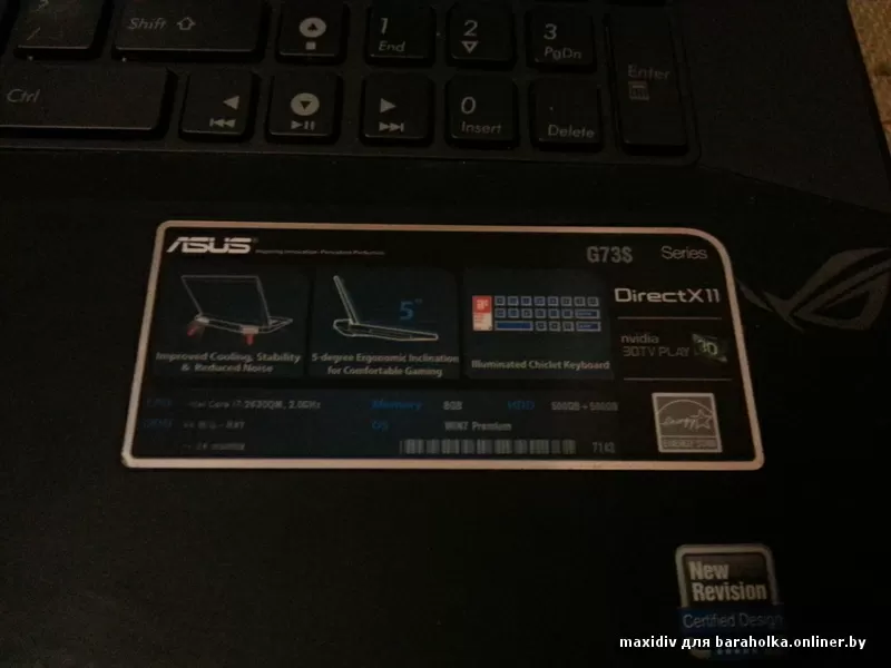 ASUS G73SW Ноутбук для геймеров 5