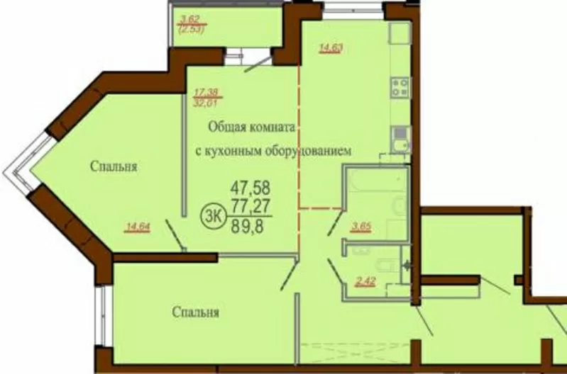 Продаётся квартира по ул.Лопатина, под офис90м за159тыс уе.т80445050062 2