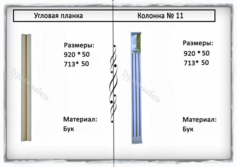 Мебельные балюстрады и пилястры от производителя! 5