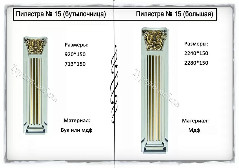 Мебельные балюстрады и пилястры от производителя! 2