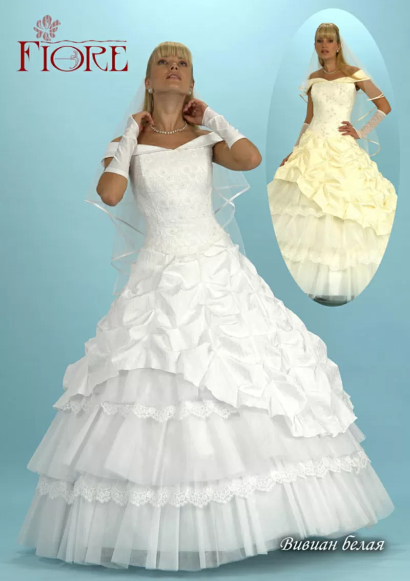 свадебные наряды -невесте платье, жениху смокинг и фрак 2