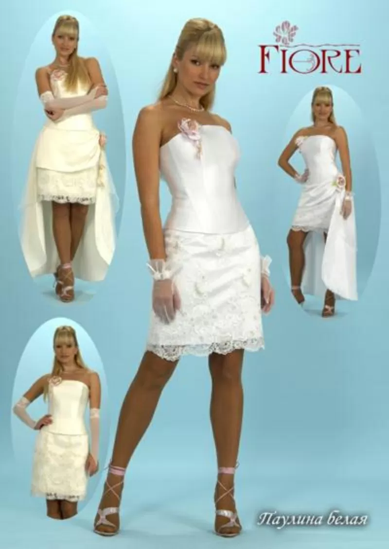 свадебные наряды -невесте платье, жениху смокинг и фрак 16