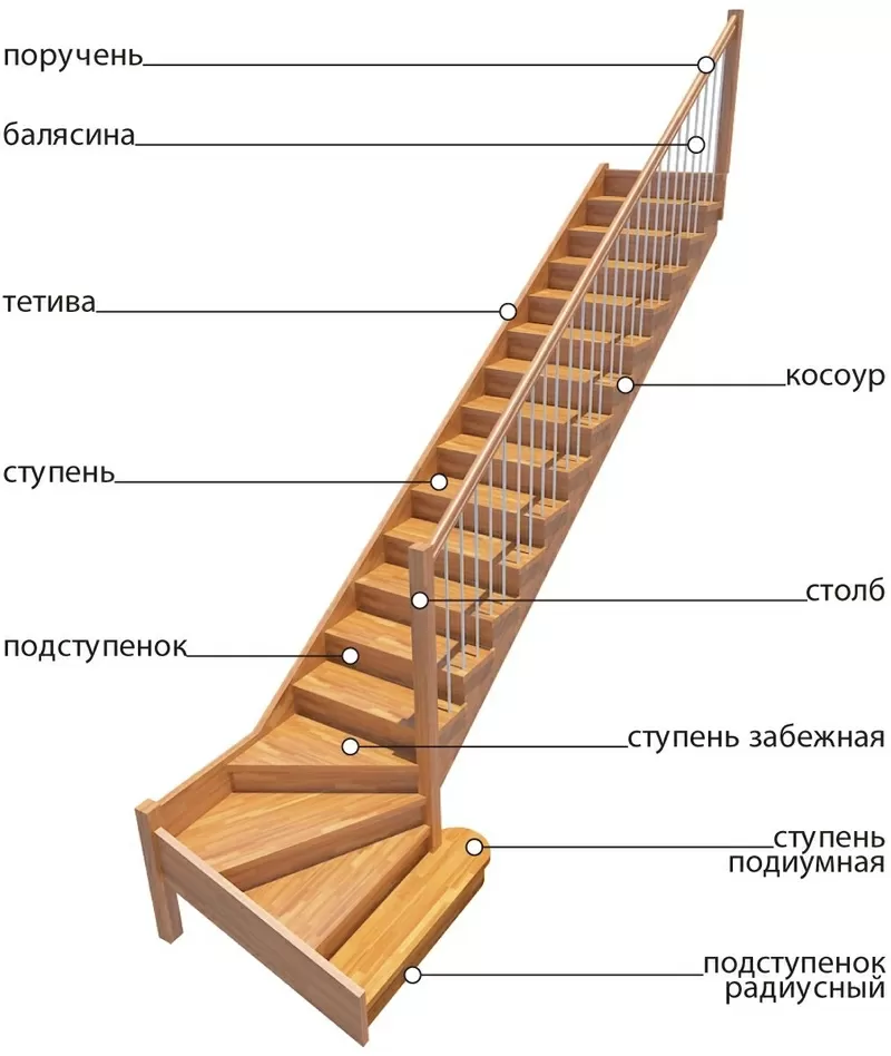 Лестница деревянная 4