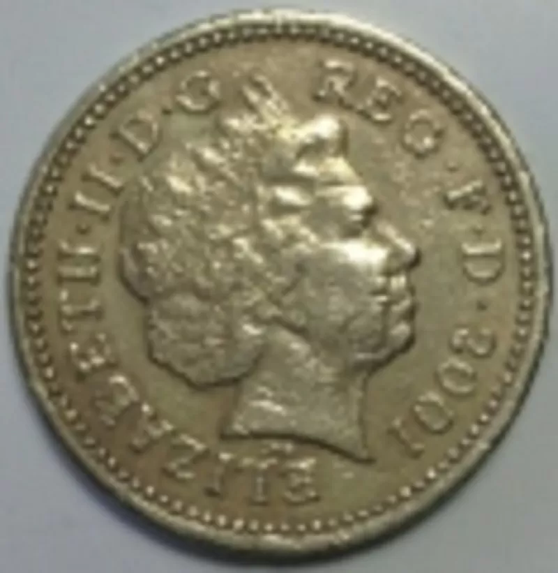 Продам монету one pound Elizabeth II 2001   