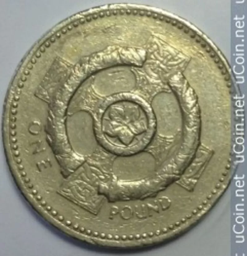 Продам монету one pound Elizabeth II 2001    2