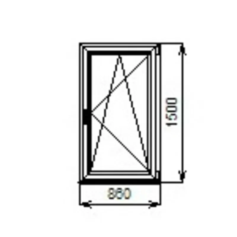 2 окна ПВХ с 2-камерным стеклопакетом. Новые. 860х1500 и 870х880. 3