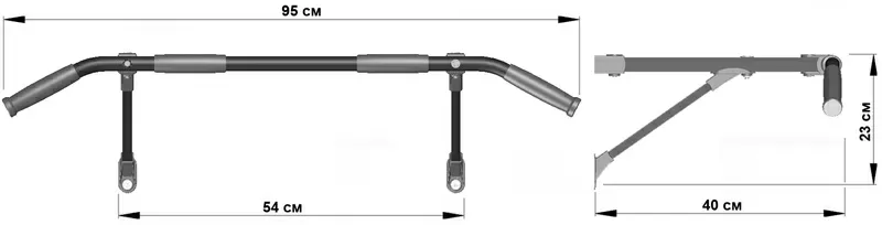 Турник настенный с узким и широким хватом 2