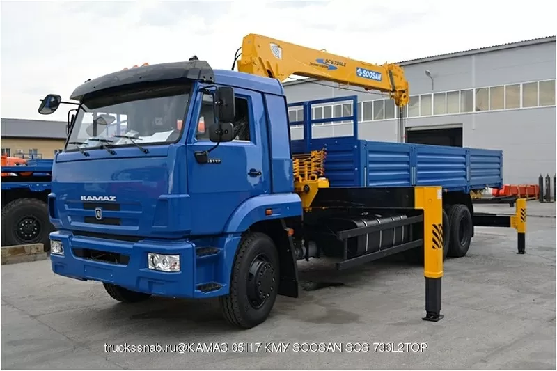 Продаётся кран манипулятор SOOSAN SCS-876L на базе КАМАЗ 65117