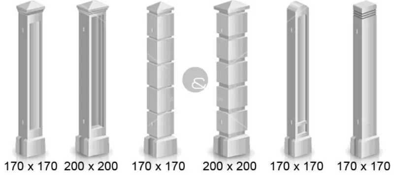 Бетонные столбы для забора без фундамента Забор с имитацией фундамента