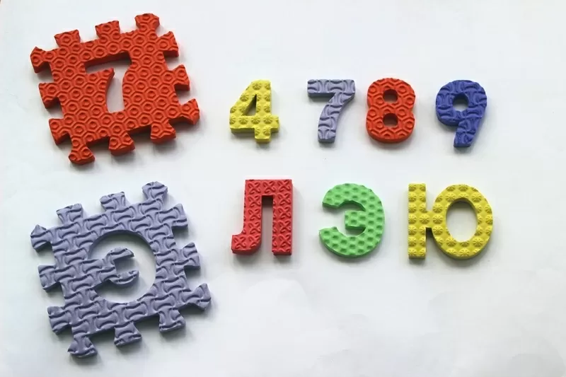 Коврик-пазл Русский Алфавит 33 буквы + цифры (1-9) 2