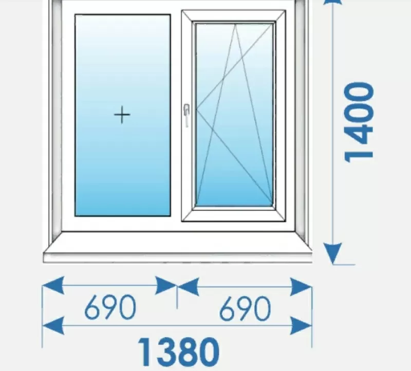 Rehau Окна-Двери ПВХ распродажа +375*29*625*55*55 5