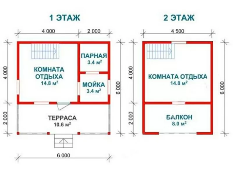 Сруб Бани 6х6м из профилированного бруса Афелия 4