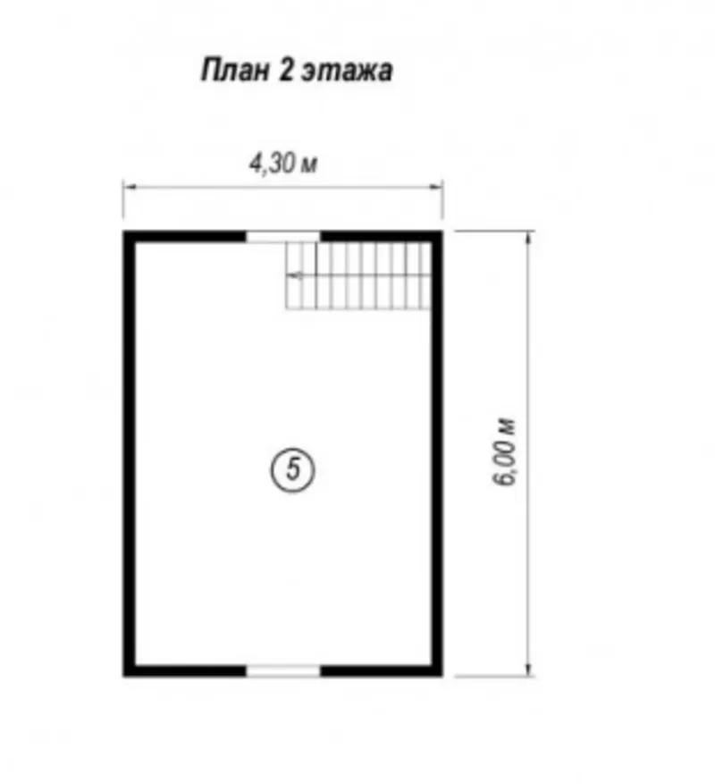 Дом сруб из бруса Юлий 6х6,  крыльцо 5м2,  Жилая 50м2 3