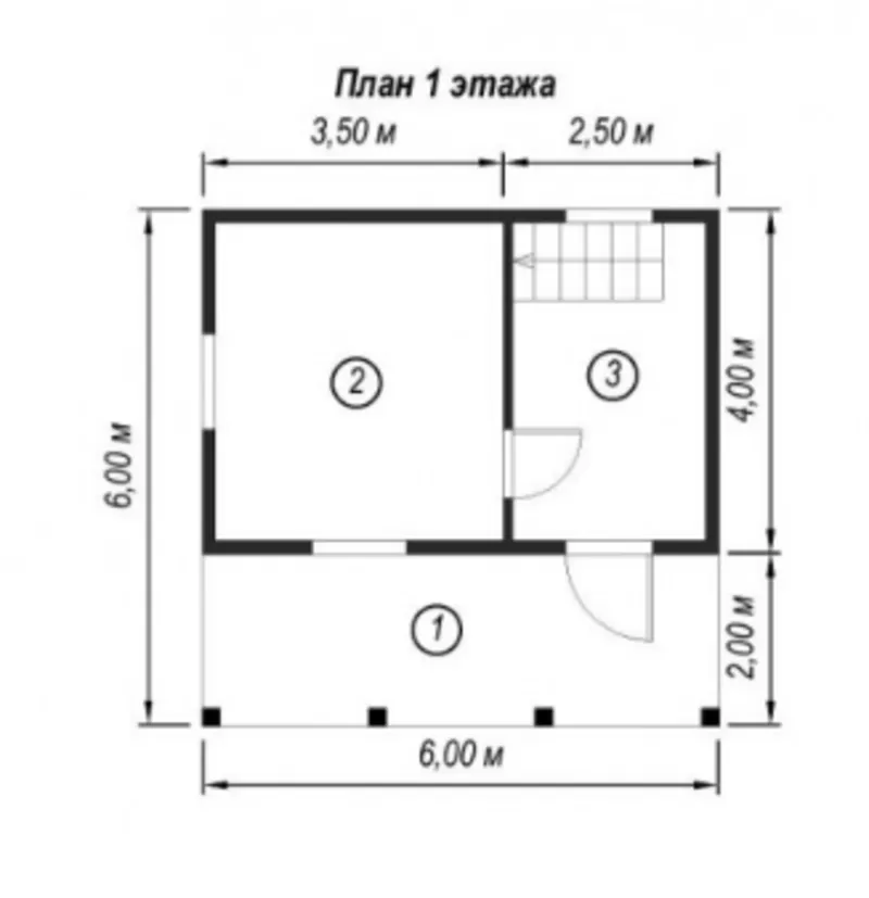 Садовый Дом из бруса Феникс 6х6, с террасой 12 м2 3