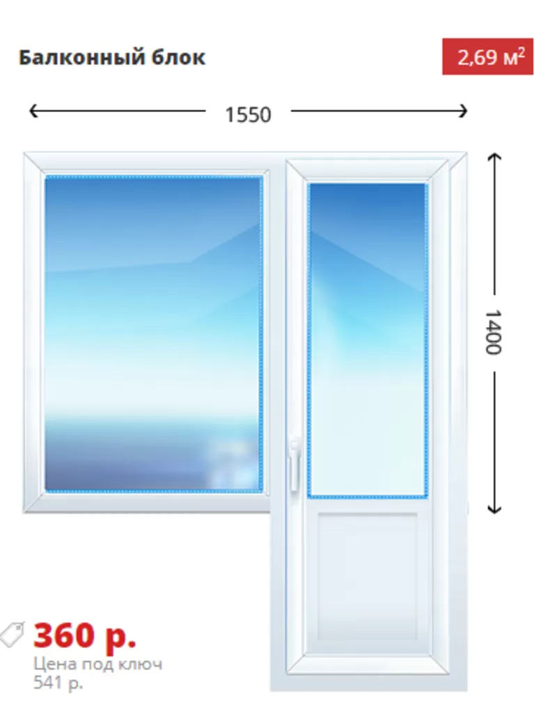 Двухстворчатое окно Rehau-Delight 1300х1400 недорого 3