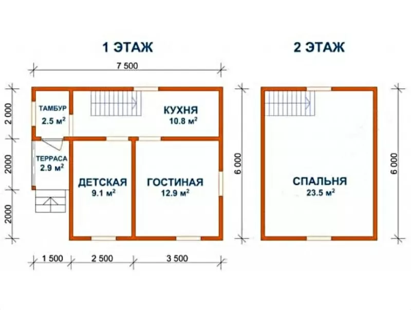 Дом сруб из бруса Герман 7.5х6 установка-доставка 4