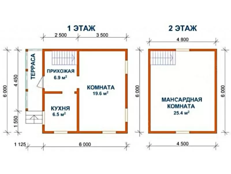 Дом сруб из бруса Даниил 6х6 установка-доставка 2