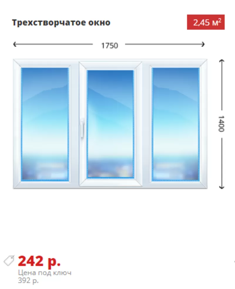 Двухстворчатое окно 1300х1400 KBE Эксперт70 дешево 5