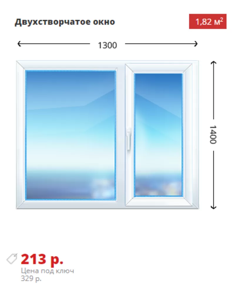 Трехстворчатое окно Rehau Sib 1750х1400 дешево 4