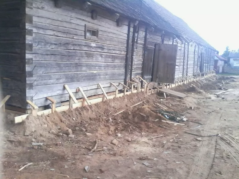Поднять дом минск,  подъем деревянного дома,  фундамент под дом 2