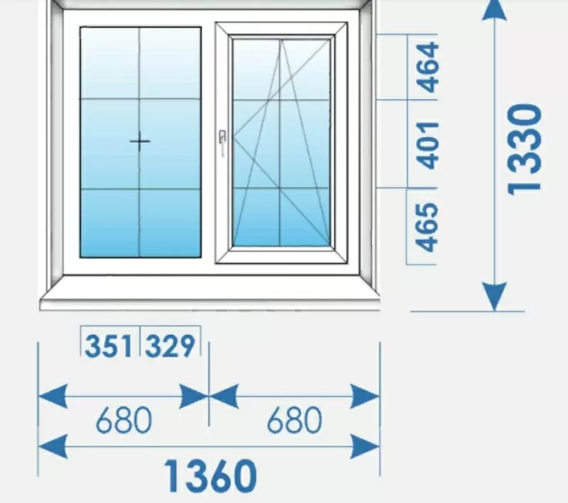 Трехстворчатое окно Kbe Эксперт 1750х1400 дешево. 5