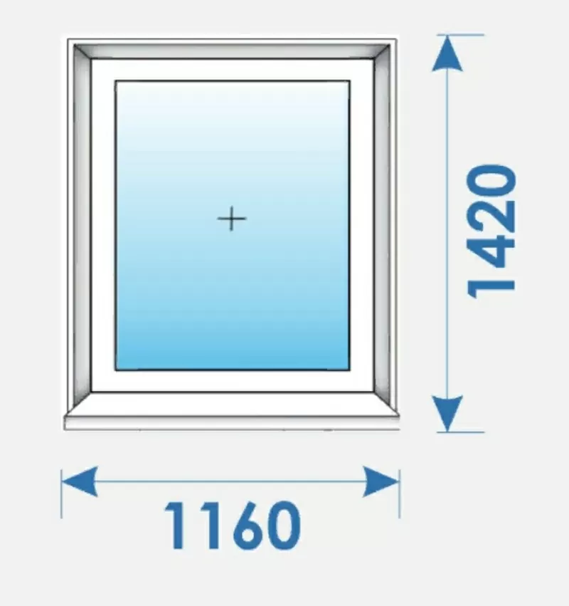 Трехстворчатое окно Kbe Эксперт 1750х1400 дешево. 8