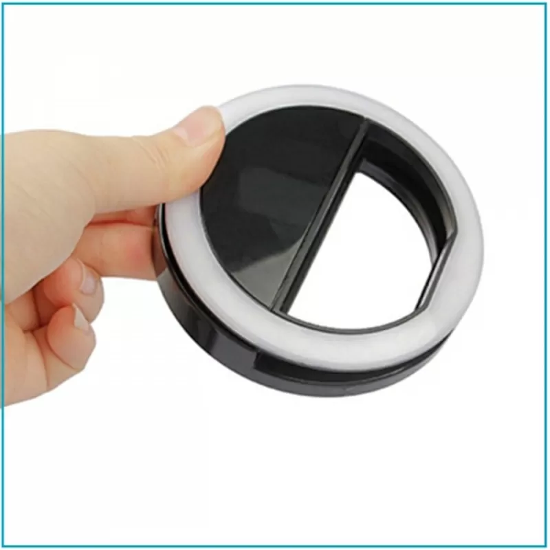 Кольцо для селфи Selfie Ring Light лампа-прищепка на батареиках 2