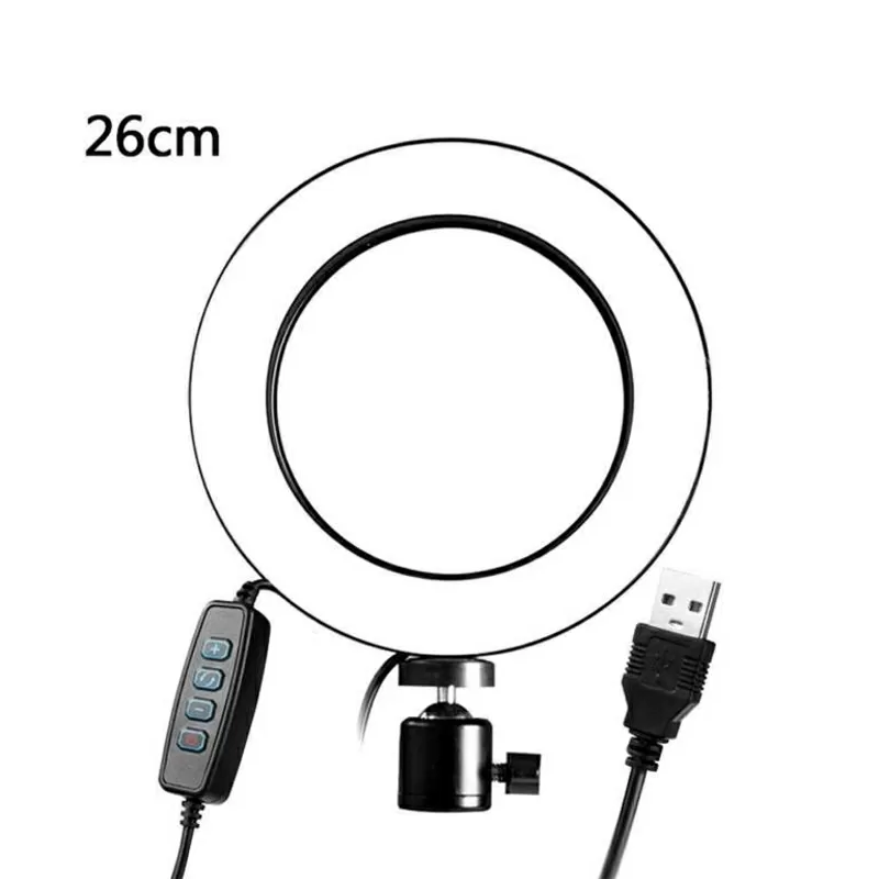 Кольцевая светодиодная лампа LED Ring 26 см  Пульт Штатив2.1М Держатель для телефона 4