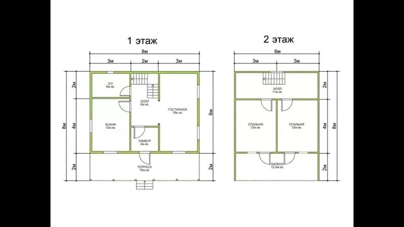 Дом Каркасный под ключ 7х7, 7 по проекту Уивила 3