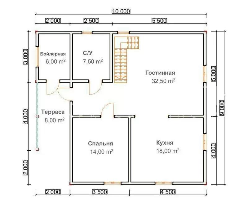 Каркасный Дом под ключ 9х10 по проекту Раума 5