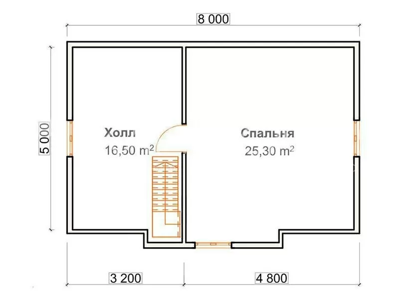 Каркасный Дом ключ 6х8 по проекту Алаярви 2