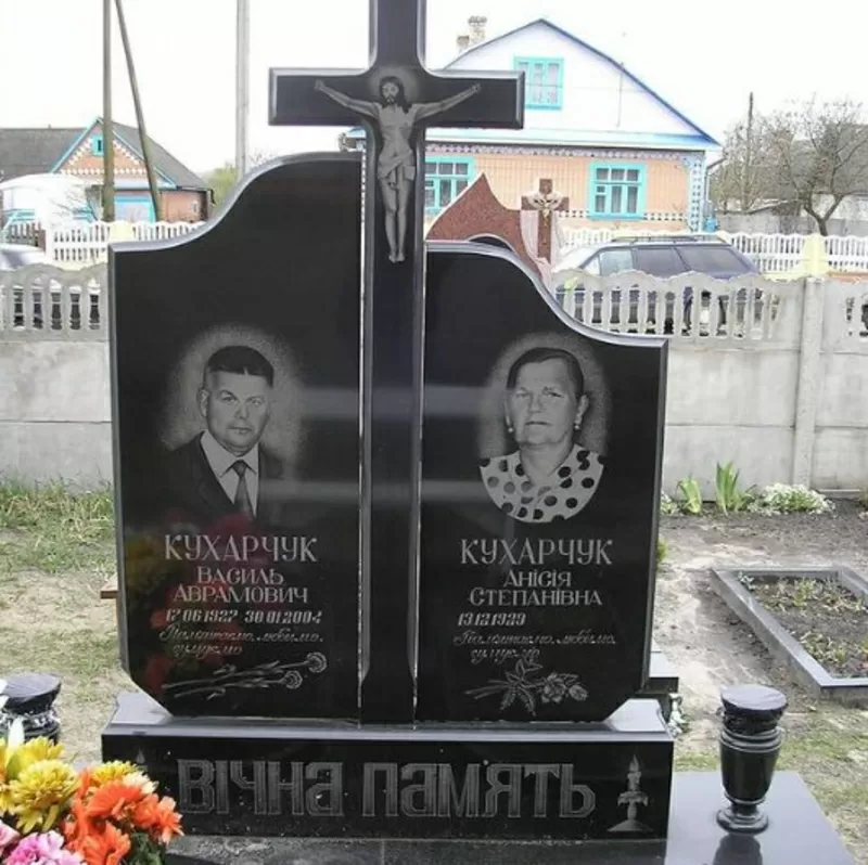 Двойной Памятник из гранита В-1 под ключ ул. Алтайская 66а 4