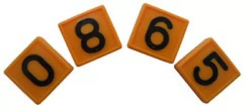 Номерной блок для ремней (от 0 до 9 желтый) КРС от 0, 38 руб