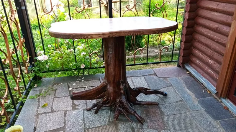 Уникальные столы ручной работы из натурального дерева 9