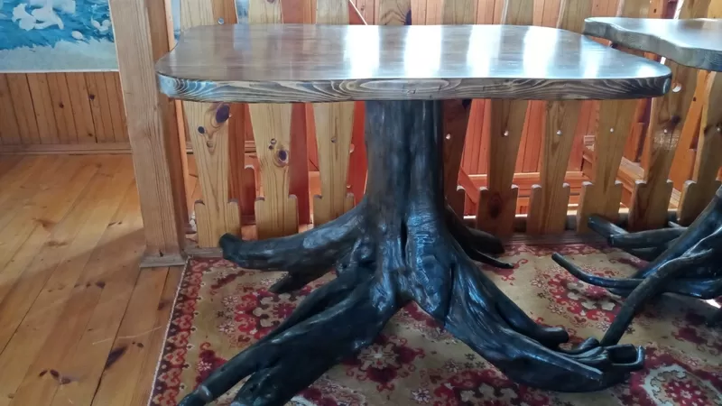 Уникальные столы ручной работы из натурального дерева 6